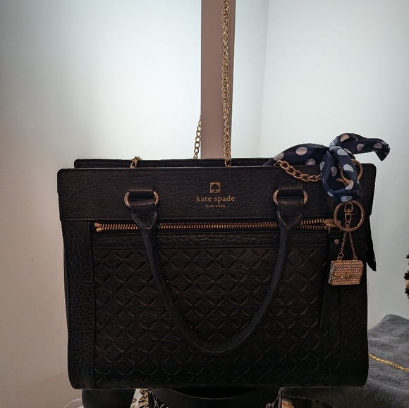 Kate Spade Romy Perri Desiger Satchel  with Gold Accents - Picture 3 of 15